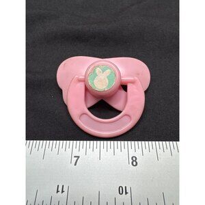 Vintage Pink Baby Doll Pacifier With Bunny Design